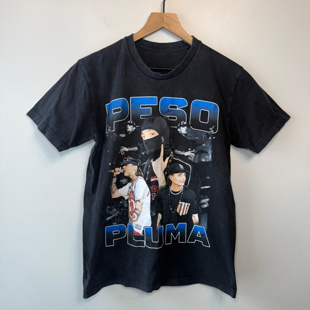 Peso Pluma Short Sleeve Graphic T-Shirt Black Men's Size Small